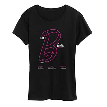 Women's Barbie Marathon Logo Graphic Tee