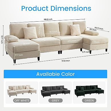 U Shaped Sectional Sofa