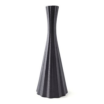 Modern Ceramic Vase for Home DecorTall Matte Flower Vase, Ribbed Textured Decorative Vase for Table
