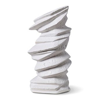 Modern Ceramic Vase for Home Decor Tall Matte White Ribbed Flower Vase, Large Vase for Table