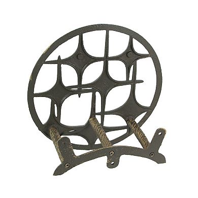 Cast Iron Mid Century Modern Stars Decorative Wall Mounted Garden Hose Holder