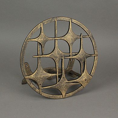 Cast Iron Mid Century Modern Stars Decorative Wall Mounted Garden Hose Holder