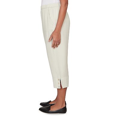 Women's Alfred Dunner Relaxed Elastic Waist Front Pockets Capri Pants