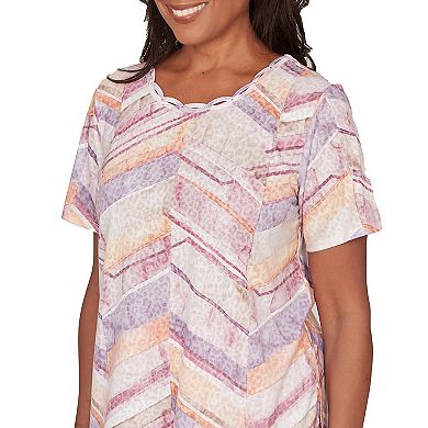 Women's Alfred Dunner Chevron Geometric Graphic Top