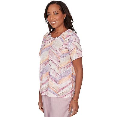 Women's Alfred Dunner Chevron Geometric Graphic Top
