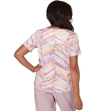 Women's Alfred Dunner Chevron Geometric Graphic Top