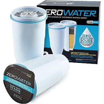 ZeroWater Official Replacement Filter, IAPMO Certified to Reduce Lead, Chromium, 2-Pack.