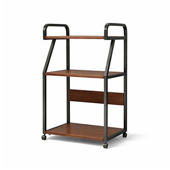 ANIXOL 3 tier Mobile Printer Cart with Wheels, Rolling Office Organizer