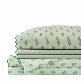 Altavida Scalloped 6 pc Full Sheet Set