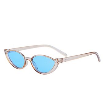 Unisex Teardrop Shaped Semi-Rimless Sunglasses Hiphop Trendy Versatile Sun Glasses UV Protection
