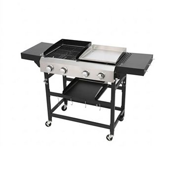 WOW PIONEER Outdoor Gas Grill with Integrated Griddle Cooking Surface