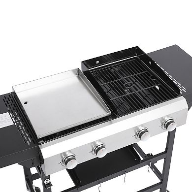 WOW PIONEER Outdoor Gas Grill with Integrated Griddle Cooking Surface