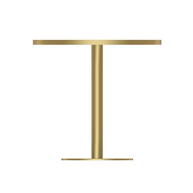 WOW PIONEER Modern Round Dining Table with Glossy Stone Top and Metal Frame