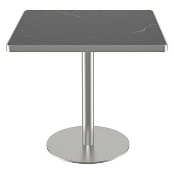 WOW PIONEER Modern Square Dining Table with Sturdy Metal Frame and Smooth Surface