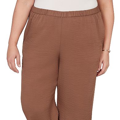 Women's Plus Size Alfred Dunner Wide Leg Pull-On Ankle Pants