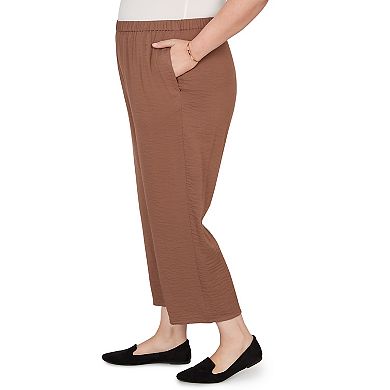 Women's Plus Size Alfred Dunner Wide Leg Pull-On Ankle Pants