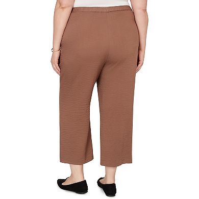 Women's Plus Size Alfred Dunner Wide Leg Pull-On Ankle Pants