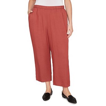 Women's Plus Size Alfred Dunner Wide Leg Pull-On Ankle Pants