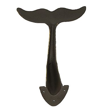 Bronze Finish Cast Iron Whale Tail Decorative Garden Hose Wall Hook Home Storage