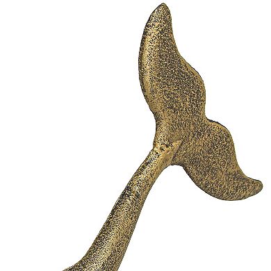 Bronze Finish Cast Iron Whale Tail Decorative Garden Hose Wall Hook Home Storage