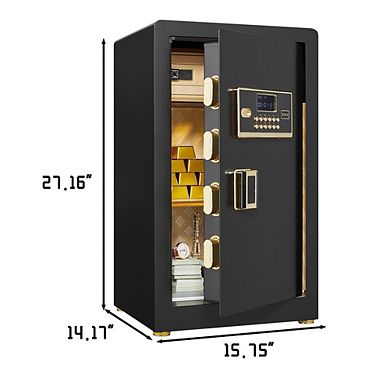 Electronic Steel Home Security Safe, with Removable Shelves & Smart Alert for Home Office Hotel