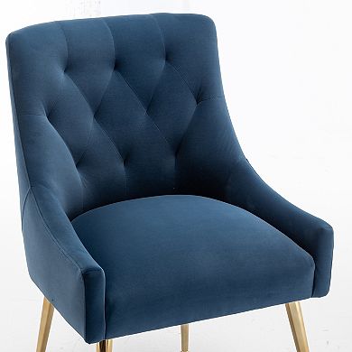 SEYNAR Modern Dining Chairs Set of 4, Upholstered Accent Chair Tufted Back Chair with Back Pull