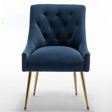 SEYNAR Modern Dining Chairs Set of 4, Upholstered Accent Chair Tufted Back Chair with Back Pull