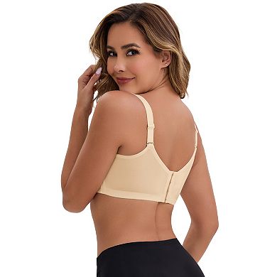 2 Packs Women's 3/4 Cup Push-Up Soft Underwire Support Front Cross Lingerie Adjustable Straps Bras