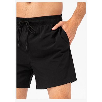 Men's Breathable Running Shorts Elastic Tie Waist Quick Dry Active Lifestyle Casual With Pockets
