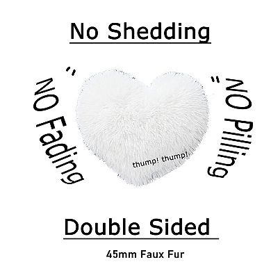Fluffy Heart Throw Pillows Room Decorative Pillow