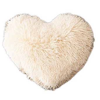 Fluffy Heart Throw Pillows Room Decorative Pillow