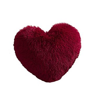 Fluffy Heart Throw Pillows Room Decorative Pillow