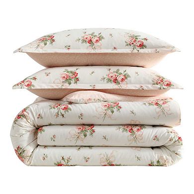 Laura Ashley Ribbon Bouquet Comforter Set with Shams