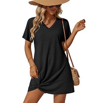 Ekouaer Women Coverup Swimsuit Cover Ups Summer Bathing Suit Cover Twisted Cover Up Dress