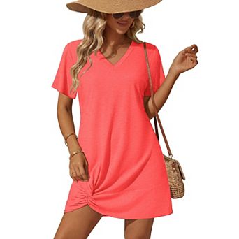 Ekouaer Women Coverup Swimsuit Cover Ups Summer Bathing Suit Cover Twisted Cover Up Dress