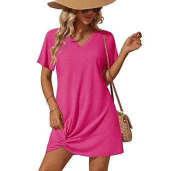 Ekouaer Women Coverup Swimsuit Cover Ups Summer Bathing Suit Cover Twisted Cover Up Dress