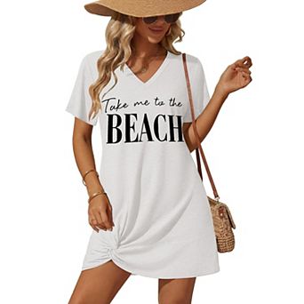 Ekouaer Women Coverup Swimsuit Cover Ups Summer Bathing Suit Cover Twisted Cover Up Dress