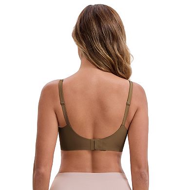 2 Packs Women's Deep V-Neck Wireless Bras Adjustable Spaghetti Straps Push-Up Seamless Lingerie