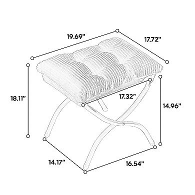 Lufeiya Accent Chair with Ottoman,Modern Upholstered Lounge with Armrests and Side Pocket