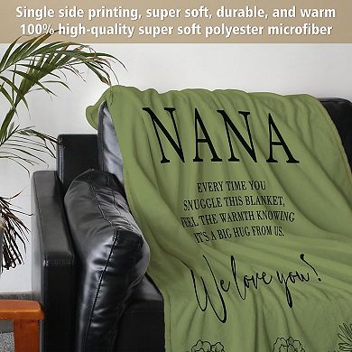 60" x 50" Soft Throw Blanket Nana Mother's Day Gifts