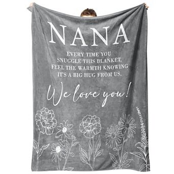 60" x 50" Soft Throw Blanket Nana Mother's Day Gifts