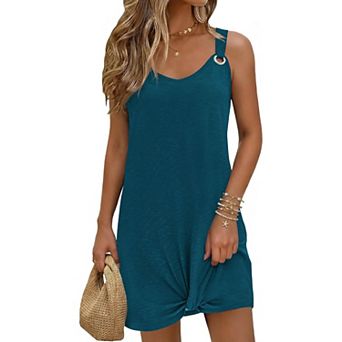 Ekouaer Swimsuit Coverup Bathing Suit Cover Up Twisted Tank Beach Summer Dress A line Sundress