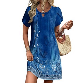 Ekouaer Swimsuit Coverup Petal Bathing Suit Cover Ups Summer T Shirt Dress Flowy Sundresses