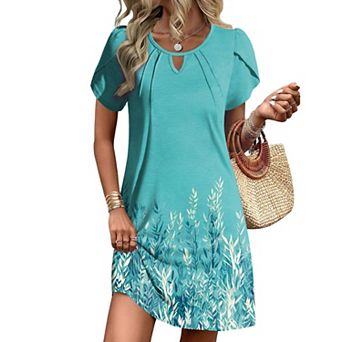 Ekouaer Swimsuit Coverup Petal Bathing Suit Cover Ups Summer T Shirt Dress Flowy Sundresses