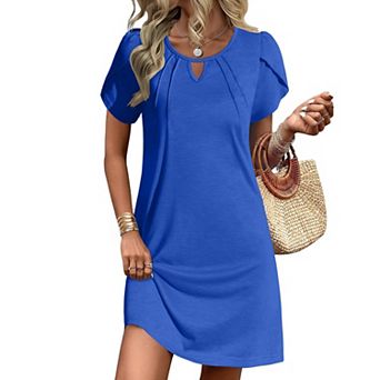 Ekouaer Swimsuit Coverup Petal Bathing Suit Cover Ups Summer T Shirt Dress Flowy Sundresses