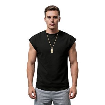 Men's Workout Tank Top Sleeveless Gym Shirt Loose Fit Breathable For Training