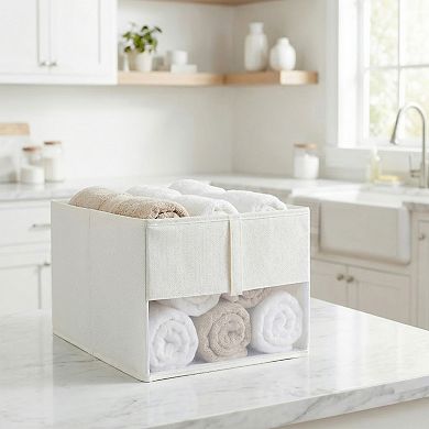Storage Cube Set, 1-Pack Collapsible Fabric Storage Bins, Closet Organizer Baskets for Shelves