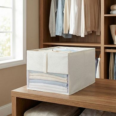 Storage Cube Set, 1-Pack Collapsible Fabric Storage Bins, Closet Organizer Baskets for Shelves