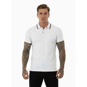 Men's Stretch Polo Shirt Moisture Summer Short Sleeve Tennis Golf Apparel Casual Stylish With Collar