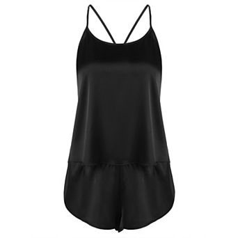 Ekouaer Satin Pajamas Set for Women Silky Backless Lingerie